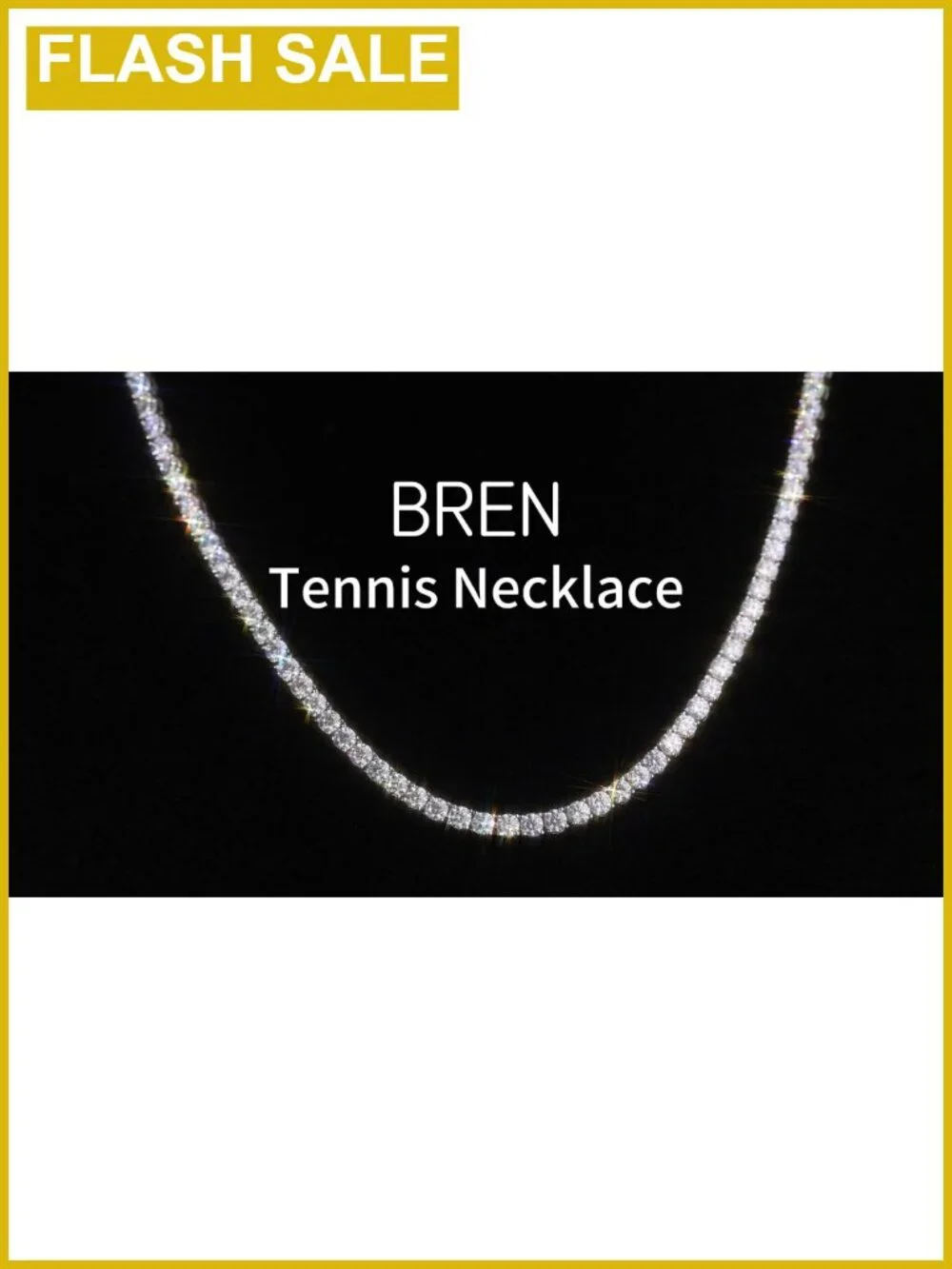 Tennis Necklace 5mm Cubic Zirconia Chain 20